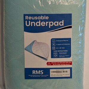 RMS Ultra Soft 4-Layer Underpad - 34" x 36" - Washable Bed Pad